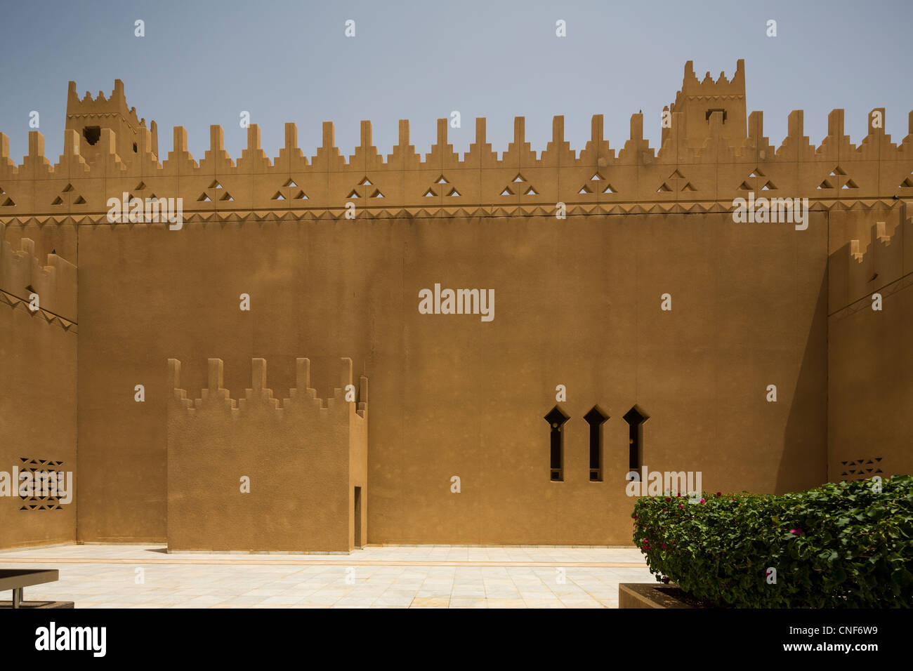 qibla wall of mosque in Diplomatic Quarter, near Al-Kindi Plaza, Riyadh, Saudi Arabia Stock Photo