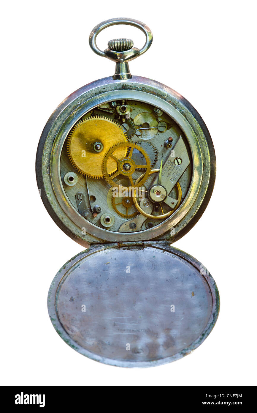 old watch - turnip - isolated Stock Photo