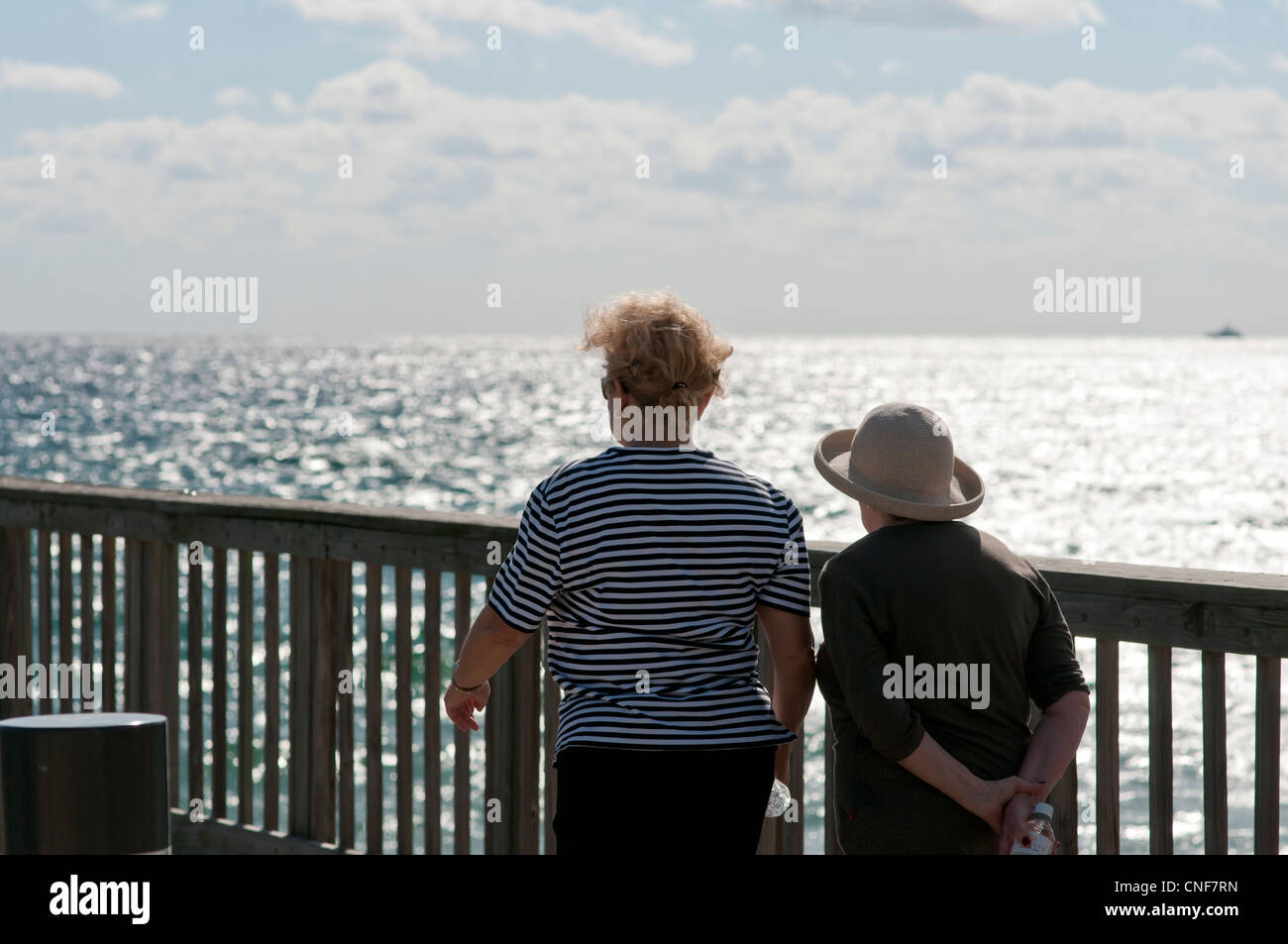 Pompano Beach pier. Stock Photo
