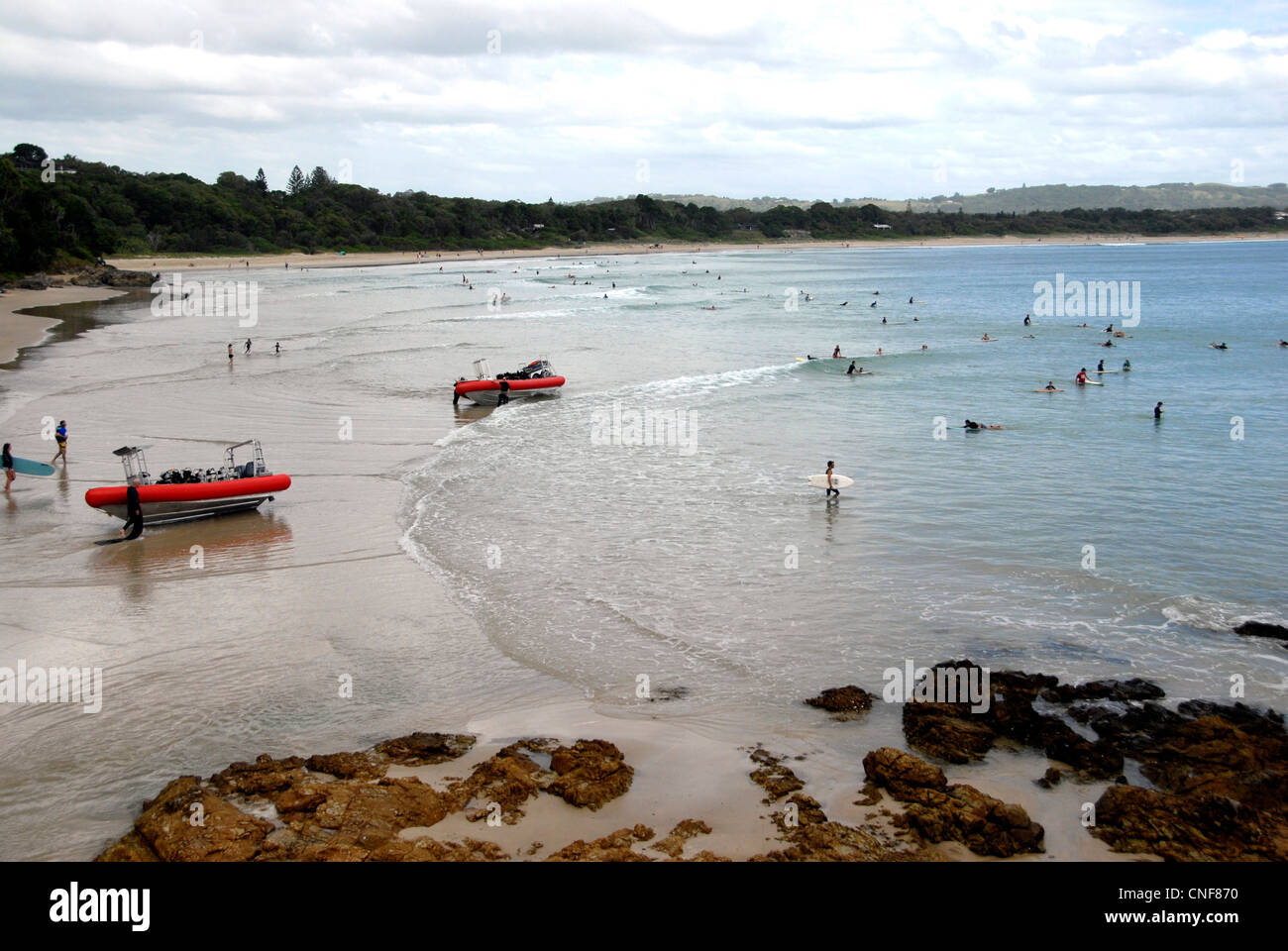 Diving boat returning after dive expedition at Byron Bay, NSW Australia Stock Photo Alamy