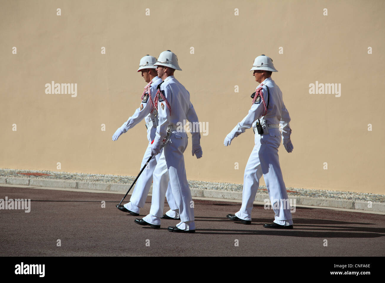 Princes of Grimaldi Palace, Royal Palace, Monaco, Cote d'Azur, Mediterranean, Europe Stock Photo