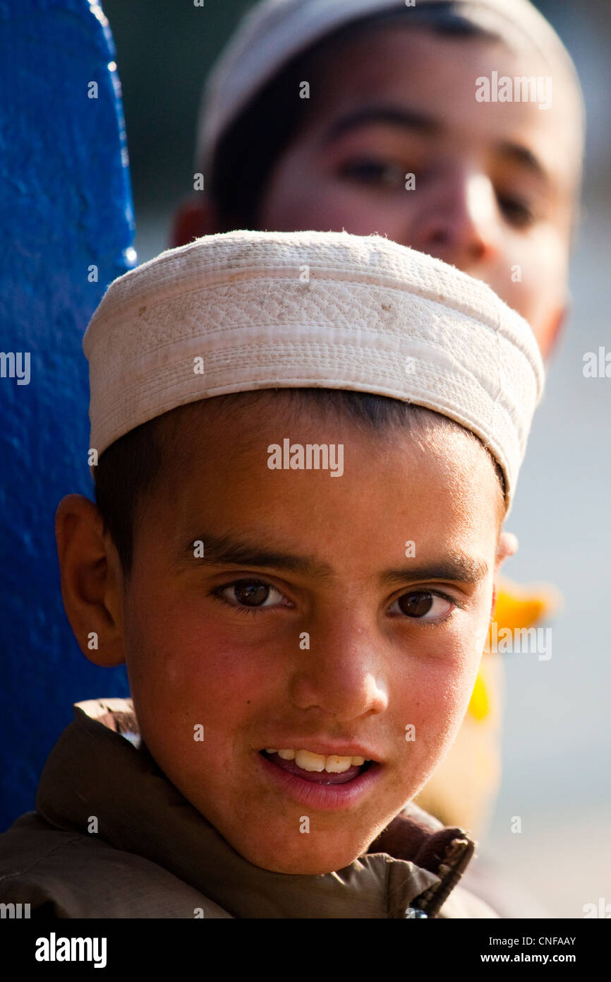 Muslim boys in Punjab Province, Pakistan Stock Photo