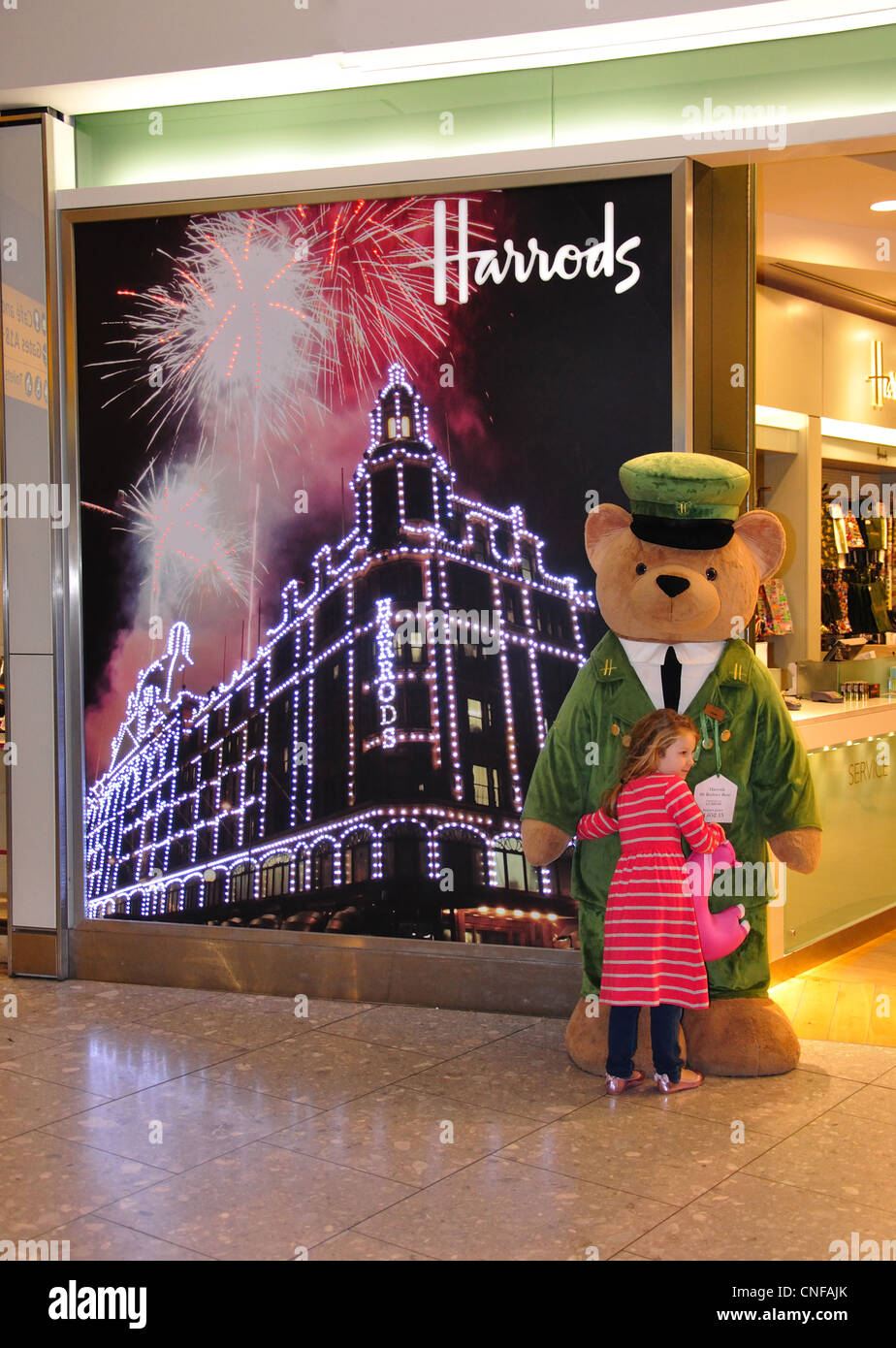 Harrod's Store in Departures, Terminal 5, Heathrow Airport. London Borough of Hounslow, London