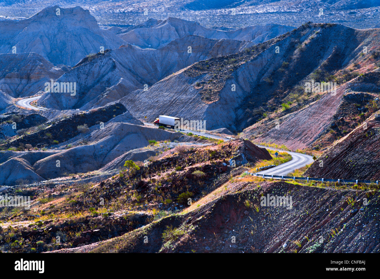 Truck on Mexico Federal Highway No. 1 (1061 miles), follows the Stock