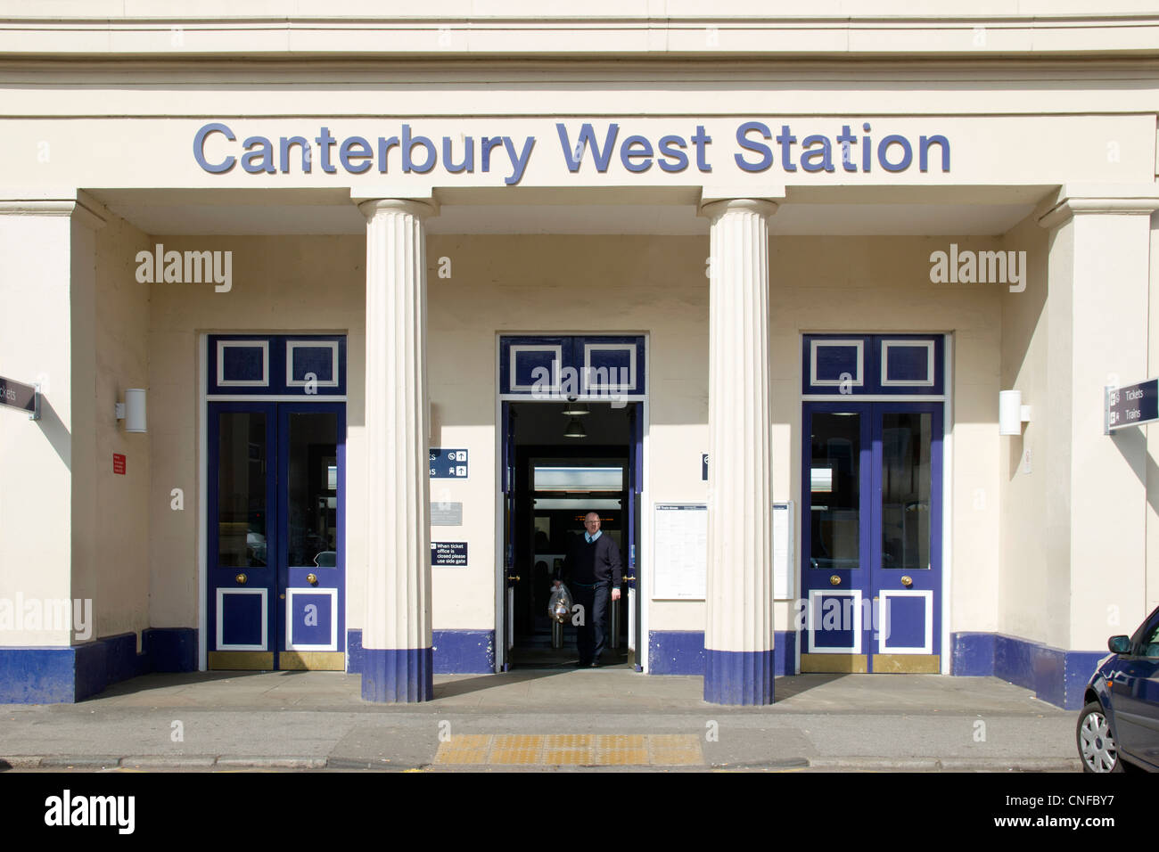 Canterbury Kent UK West Railway Station Entrance Stock Photo Alamy
