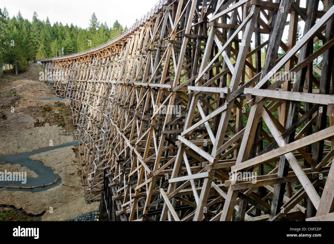 wooden train bridge