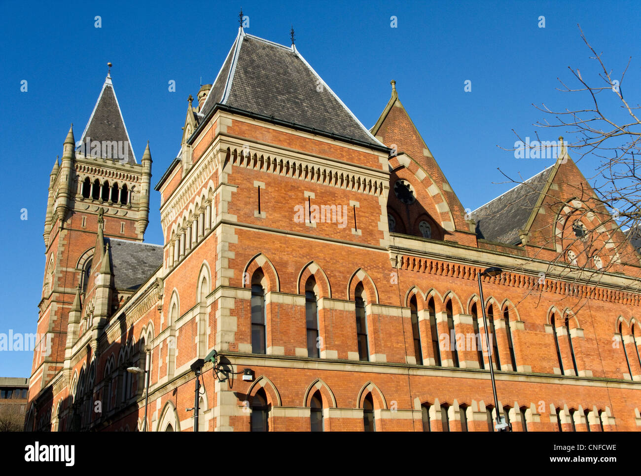 Minshull Street Crown Court building, designed by Thomas Worthington, built 1867-1873, Minshull St, Manchester, England, UK Stock Photo