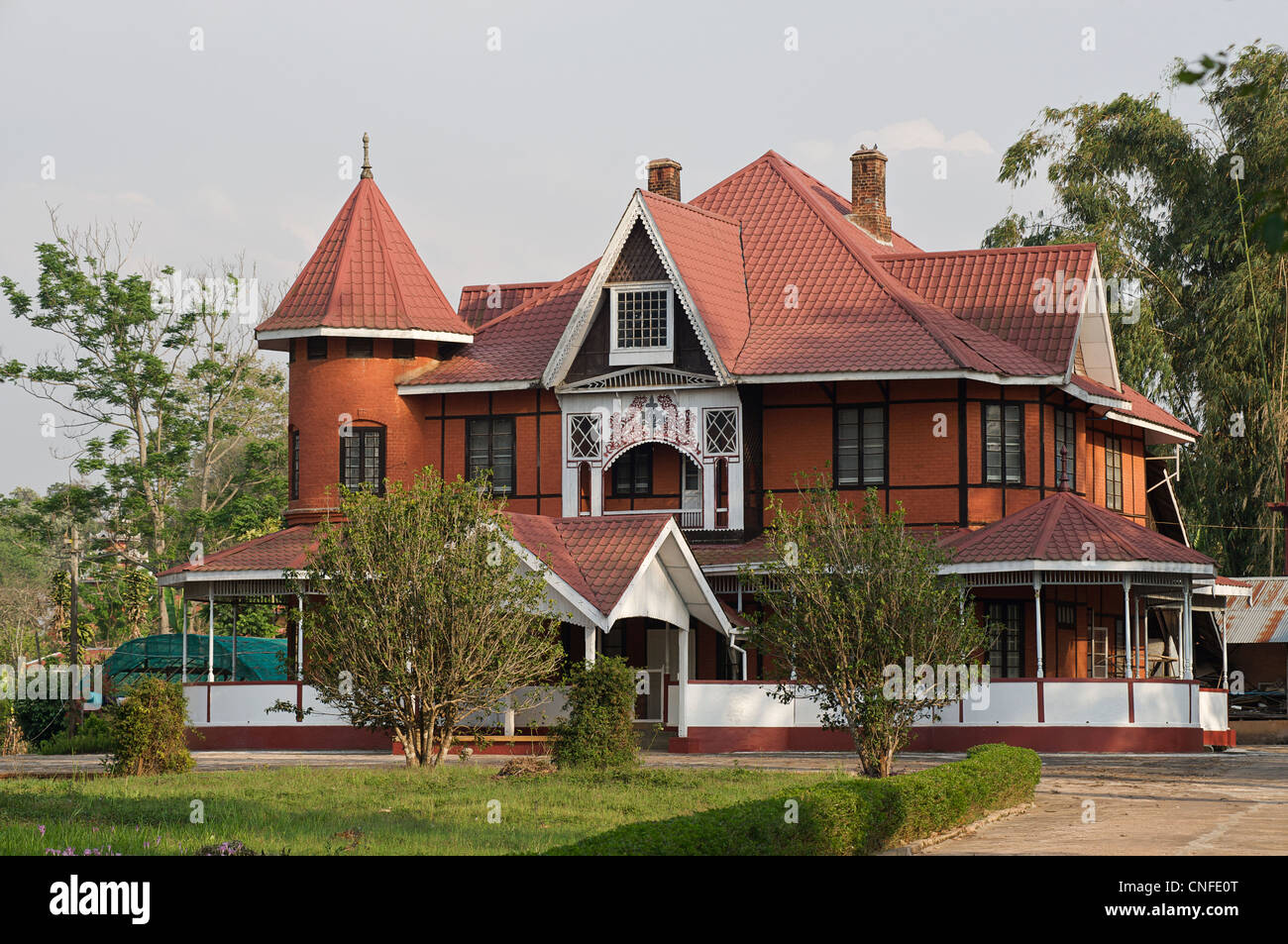 Colonial house, Pyin Oo Lwin, Maymyo, near Mandalay, Burma Stock Photo