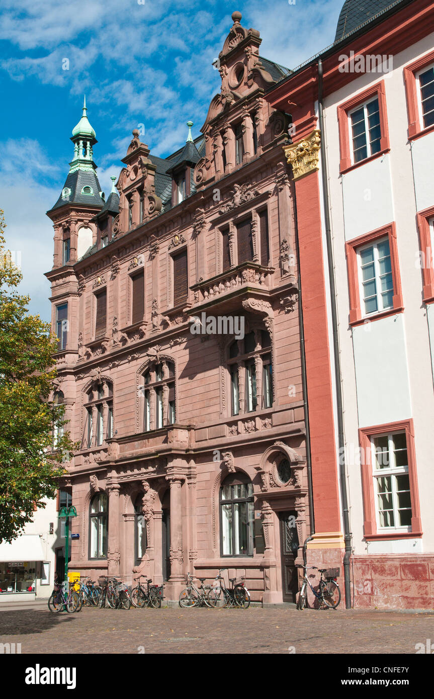 The university library building, heidelberg, germany. Stock Photo