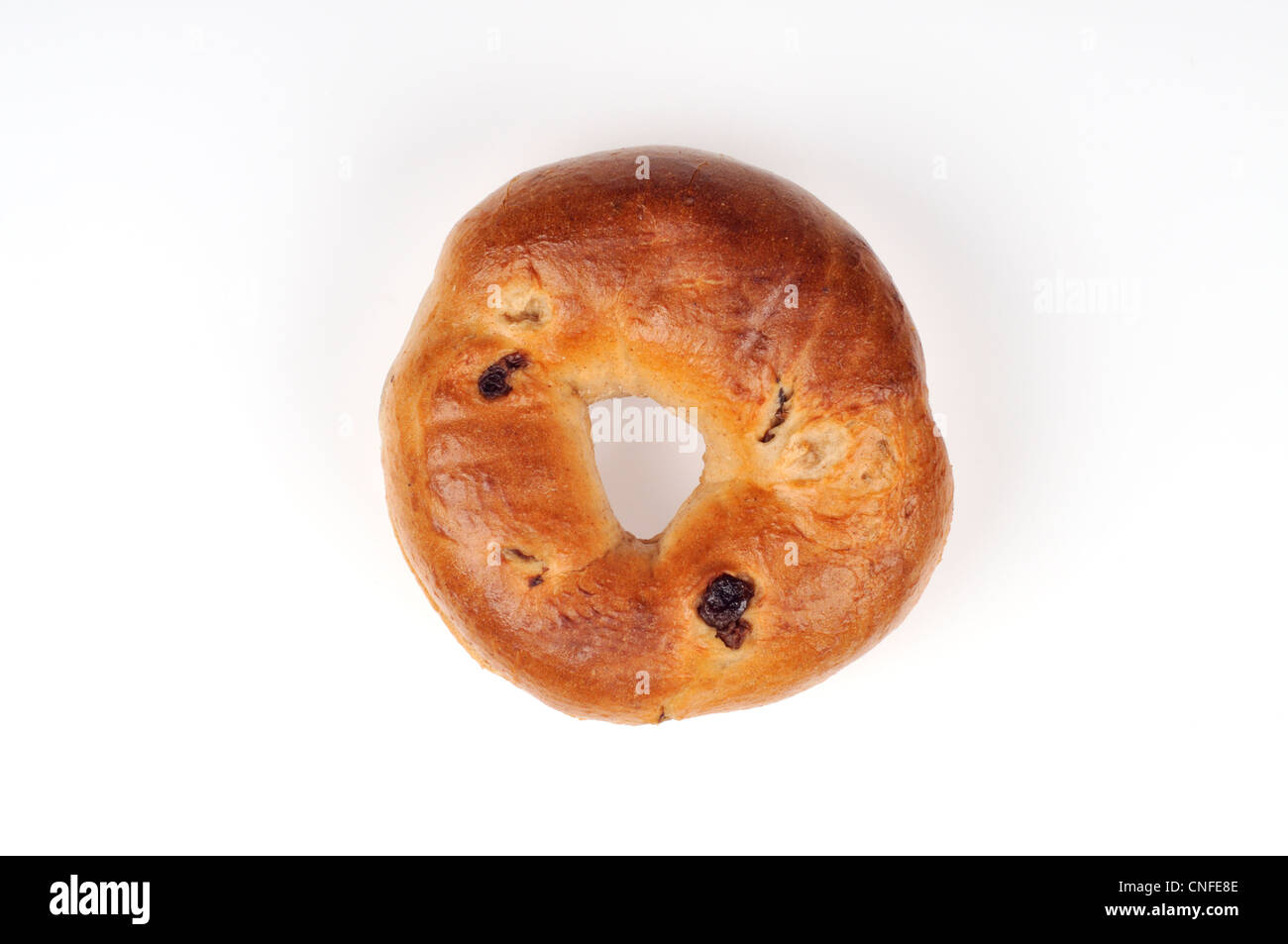 Cinnamon raisin bagel Stock Photo