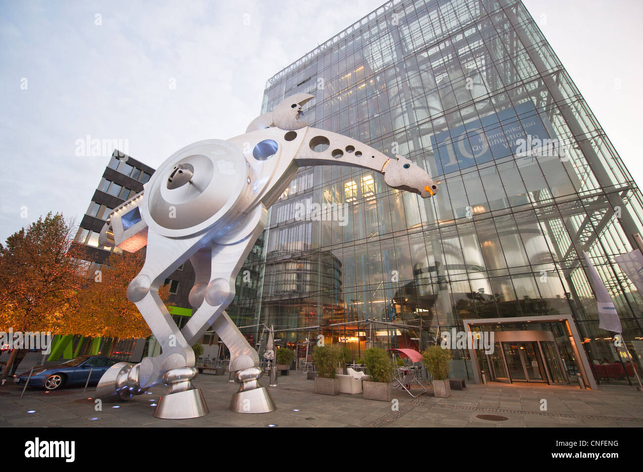 The 'S-Printing Horse' sculpture at the Print Media Academy, Heidelberg, Germany. Stock Photo