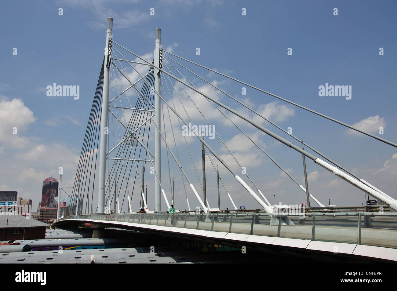 The Nelson Mandela Bridge, Johannesburg, Gauteng Province, Republic of South Africa Stock Photo