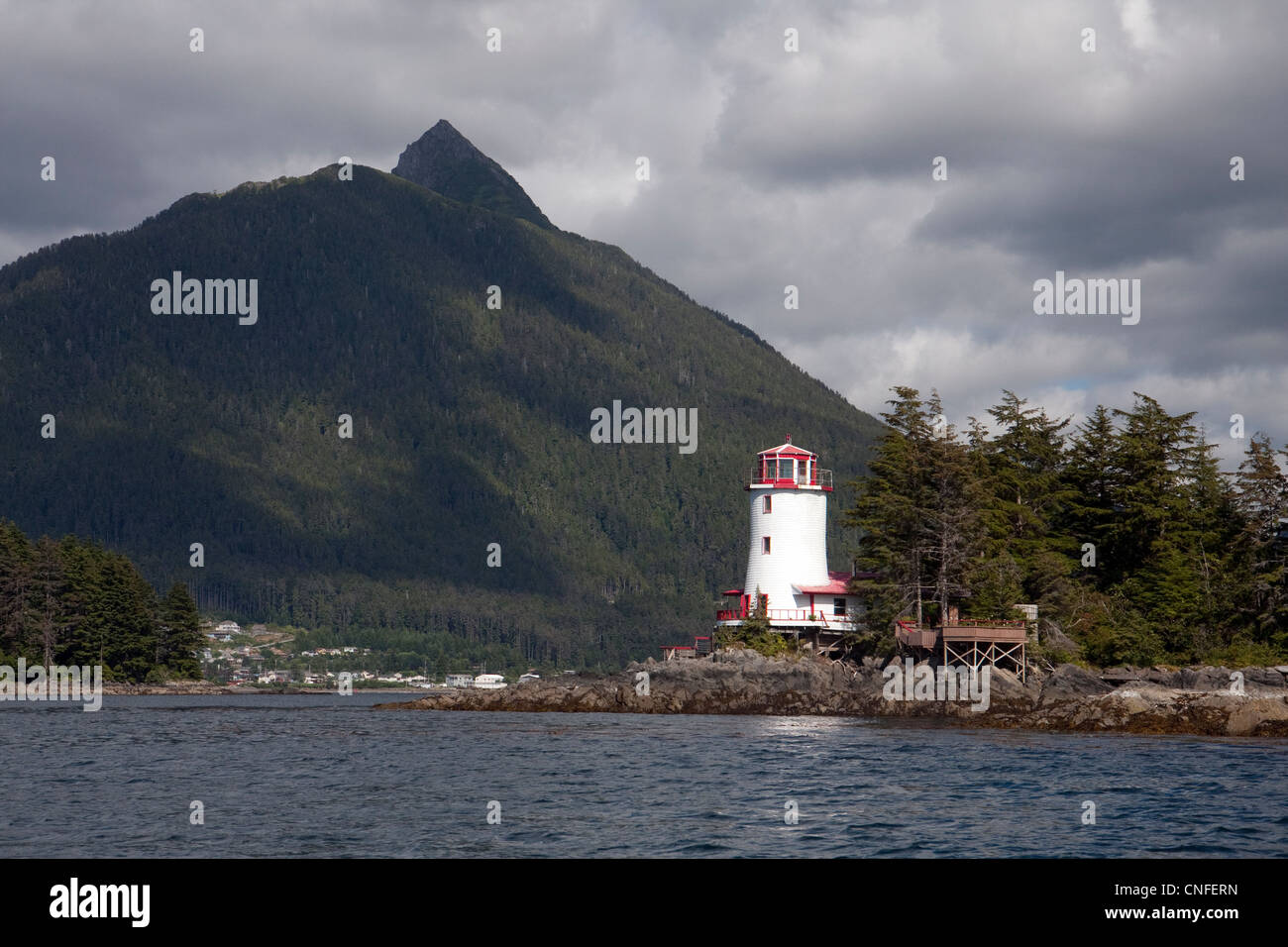Rockwell Lighthouse, Sitka, Alaska, USA Stock Photo Alamy