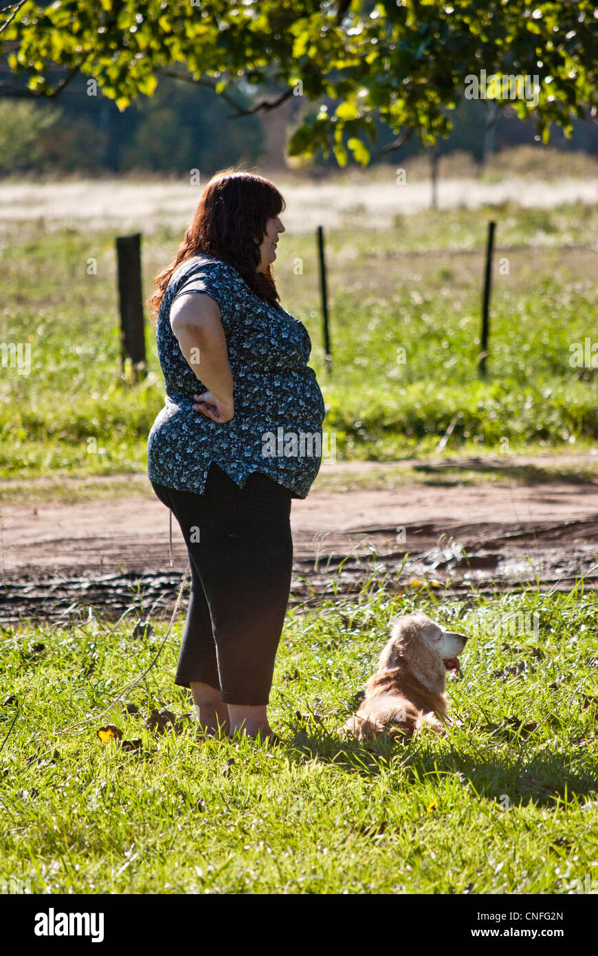 Bbw and her dog