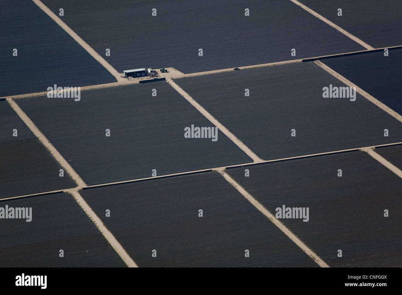 aerial photograph fertile soil central coast California Stock Photo