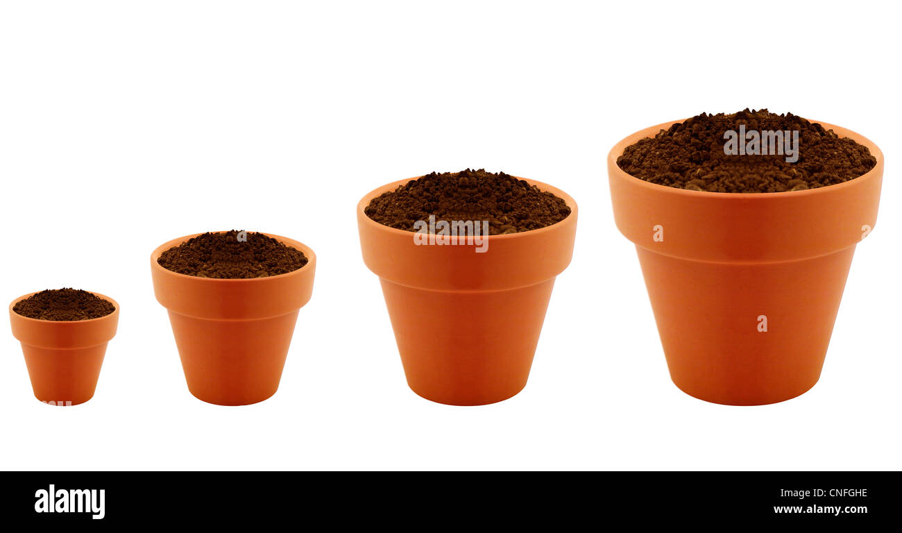 soil and garden pot, growing concept Stock Photo Alamy