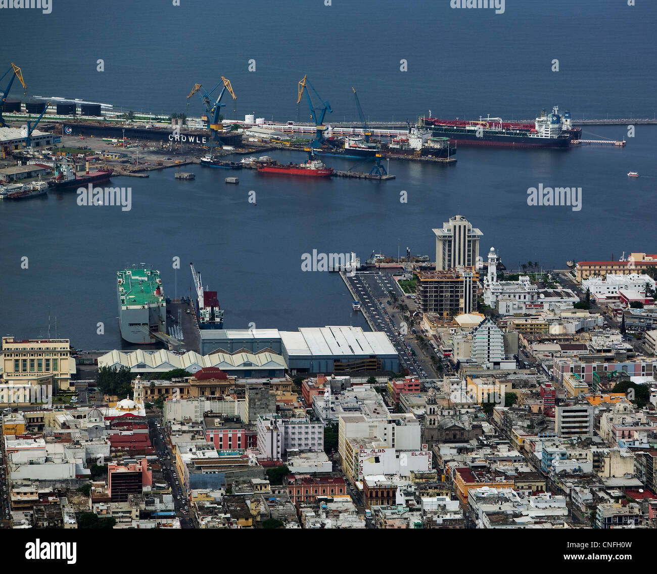 aerial photograph Port of Veracruz Mexico Stock Photo