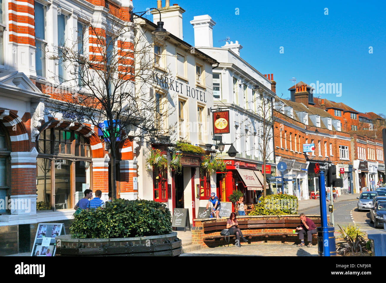 Reigate High Street, Surrey, England, UK Stock Photo