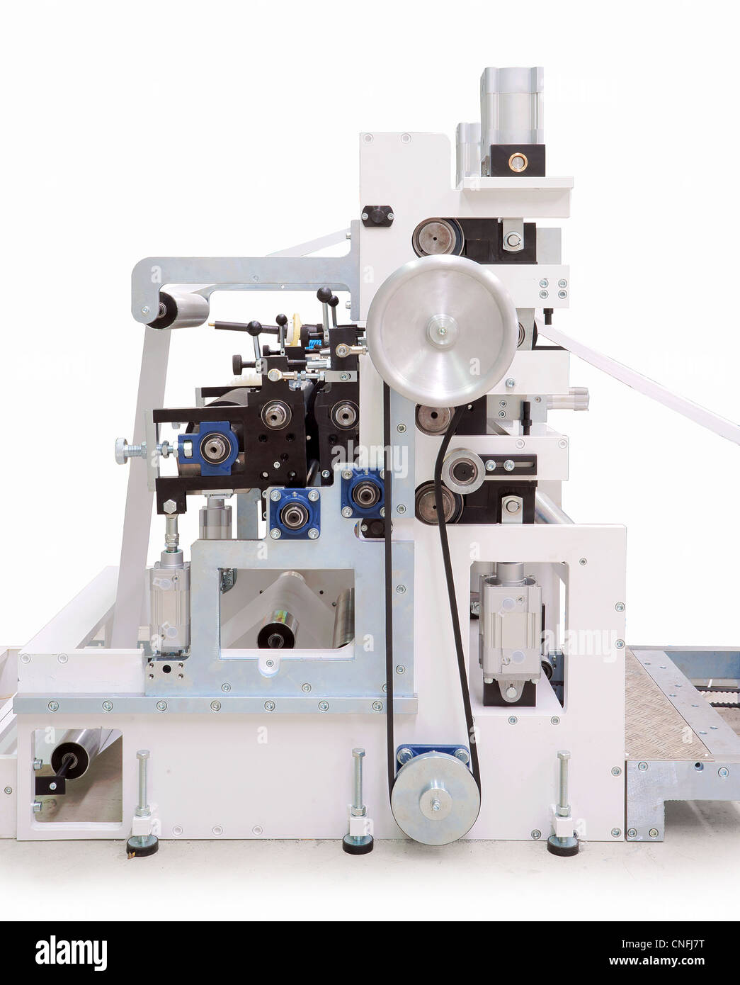Parts and details of a printing machine Stock Photo Alamy