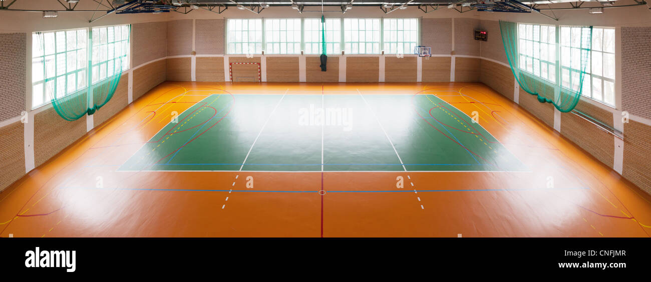 Empty basketball gym at sport court Stock Photo Alamy