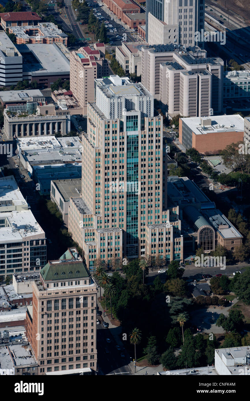 aerial photograph US Bank Plaza, Sacramento, California Stock Photo