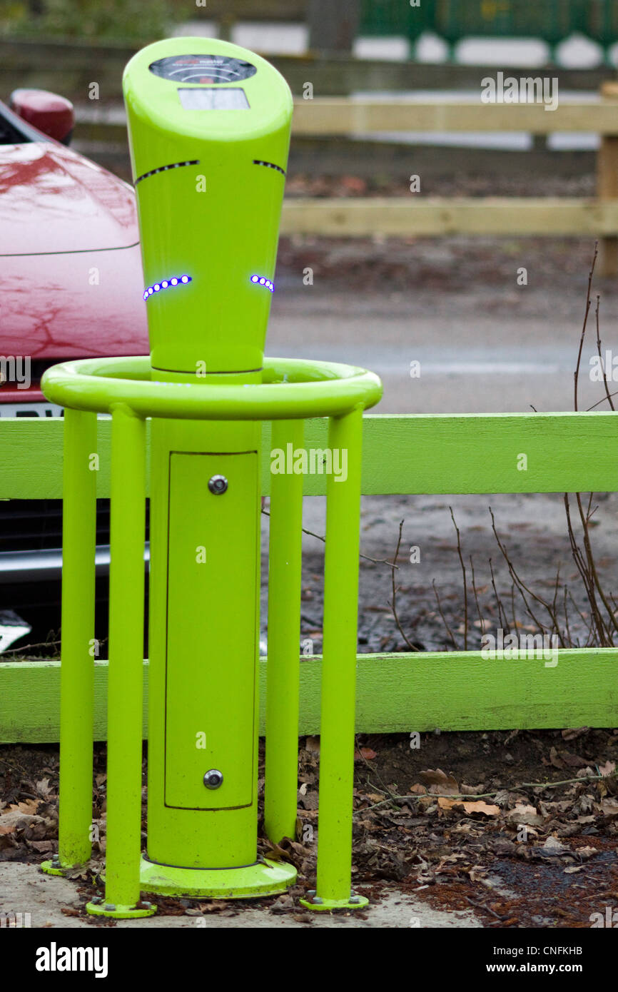 Charging point for electric vehicles at RHS Wisley Stock Photo