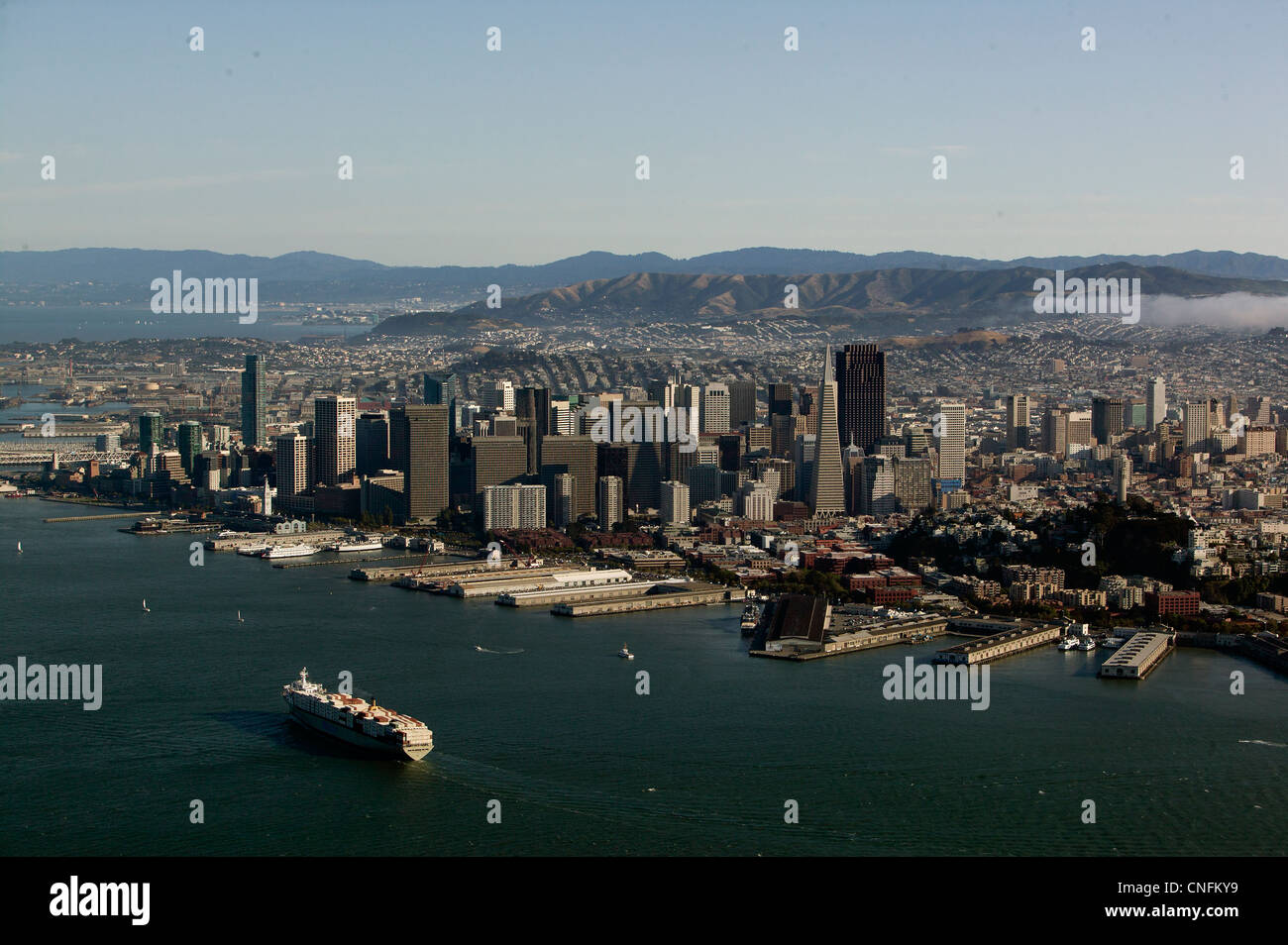 aerial photograph San Francisco skyline Stock Photo