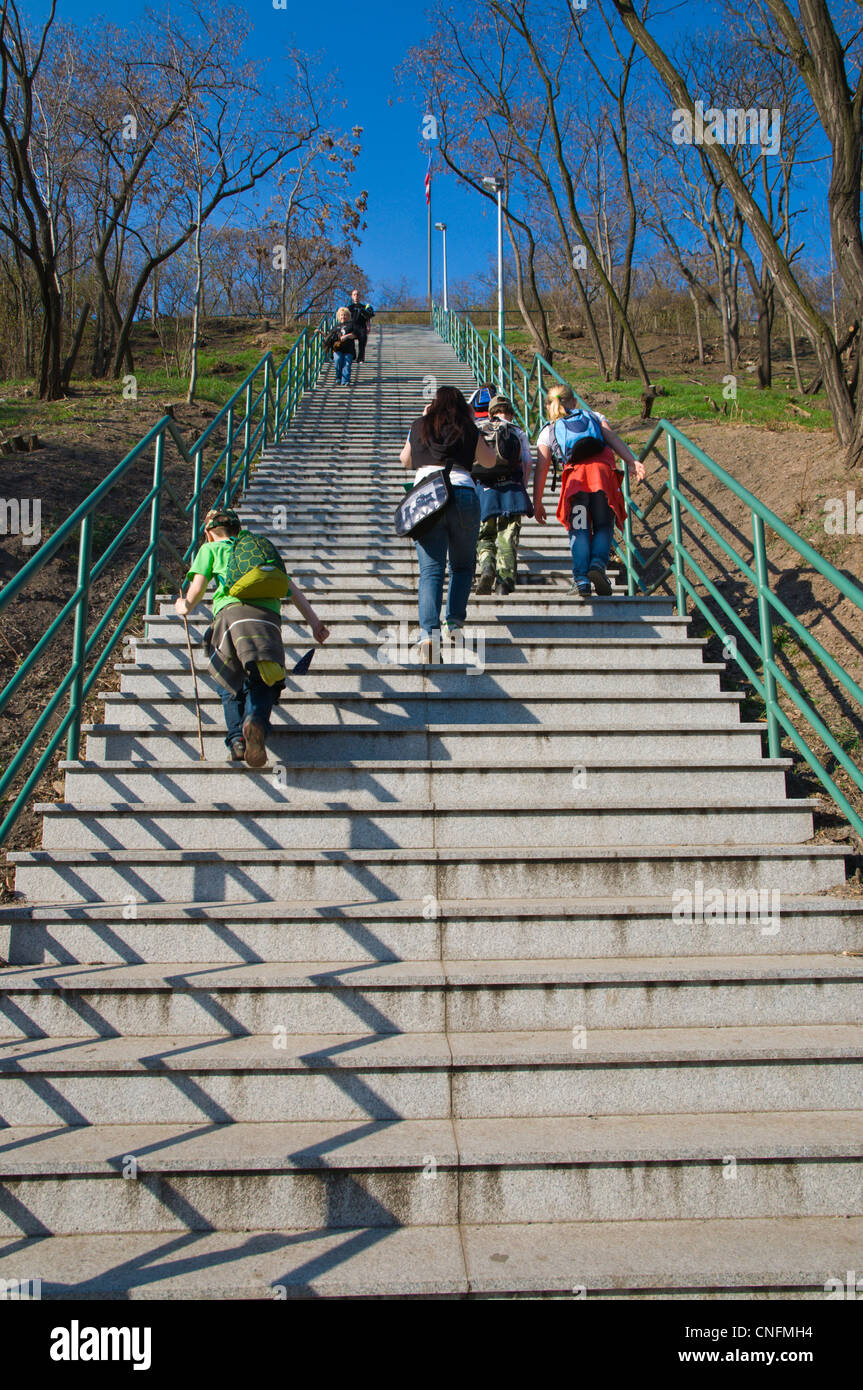 Steep Stairs To The Hill Stock Photo, Picture and Royalty Free Image. Image  93650601.