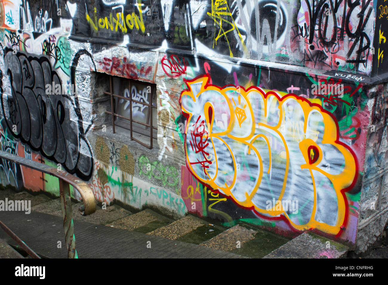 A graffiti wall in Geneva Switzerland Stock Photo - Alamy