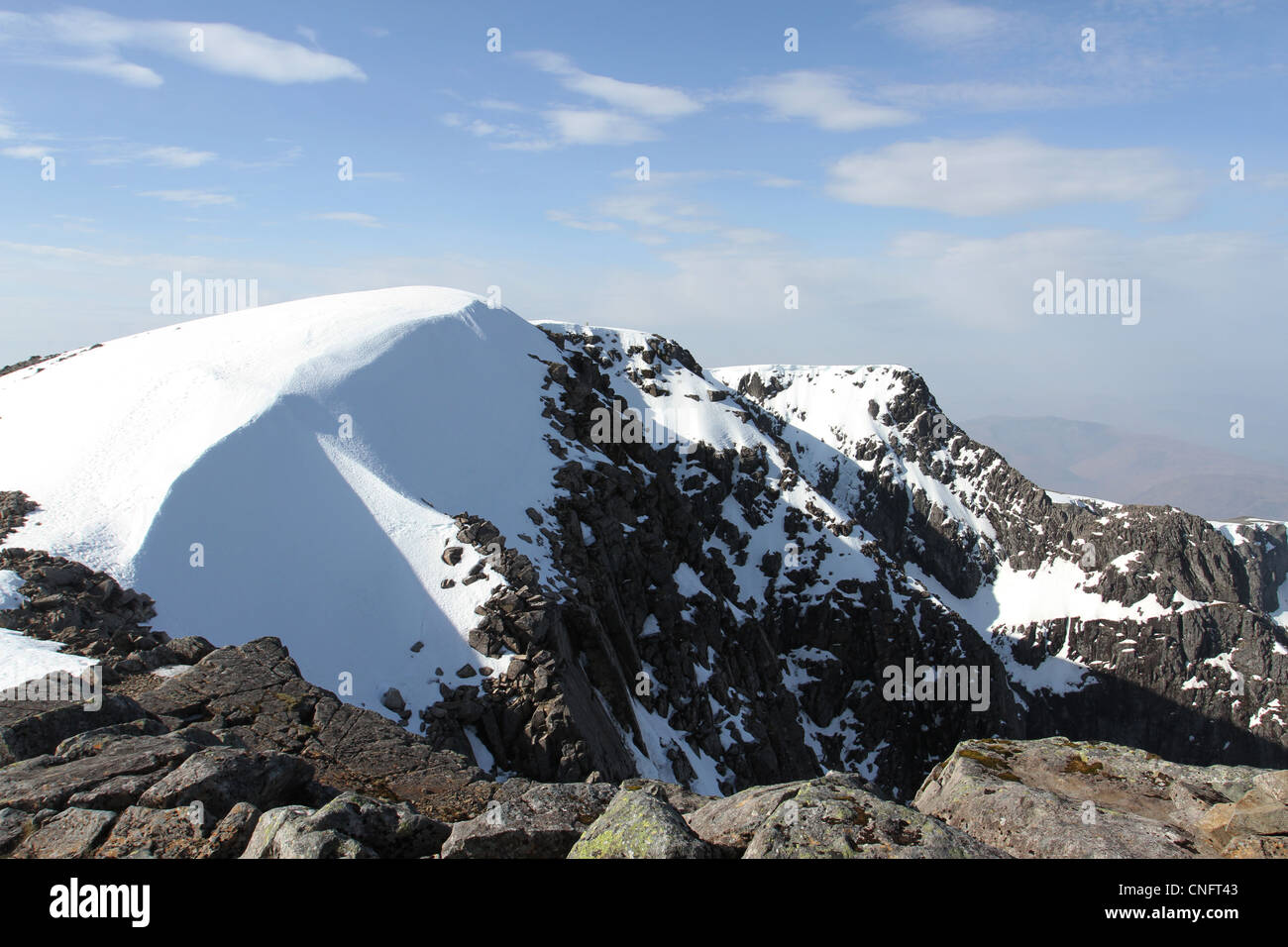 North face of Ben Nevis Scotland  March 2012 Stock Photo