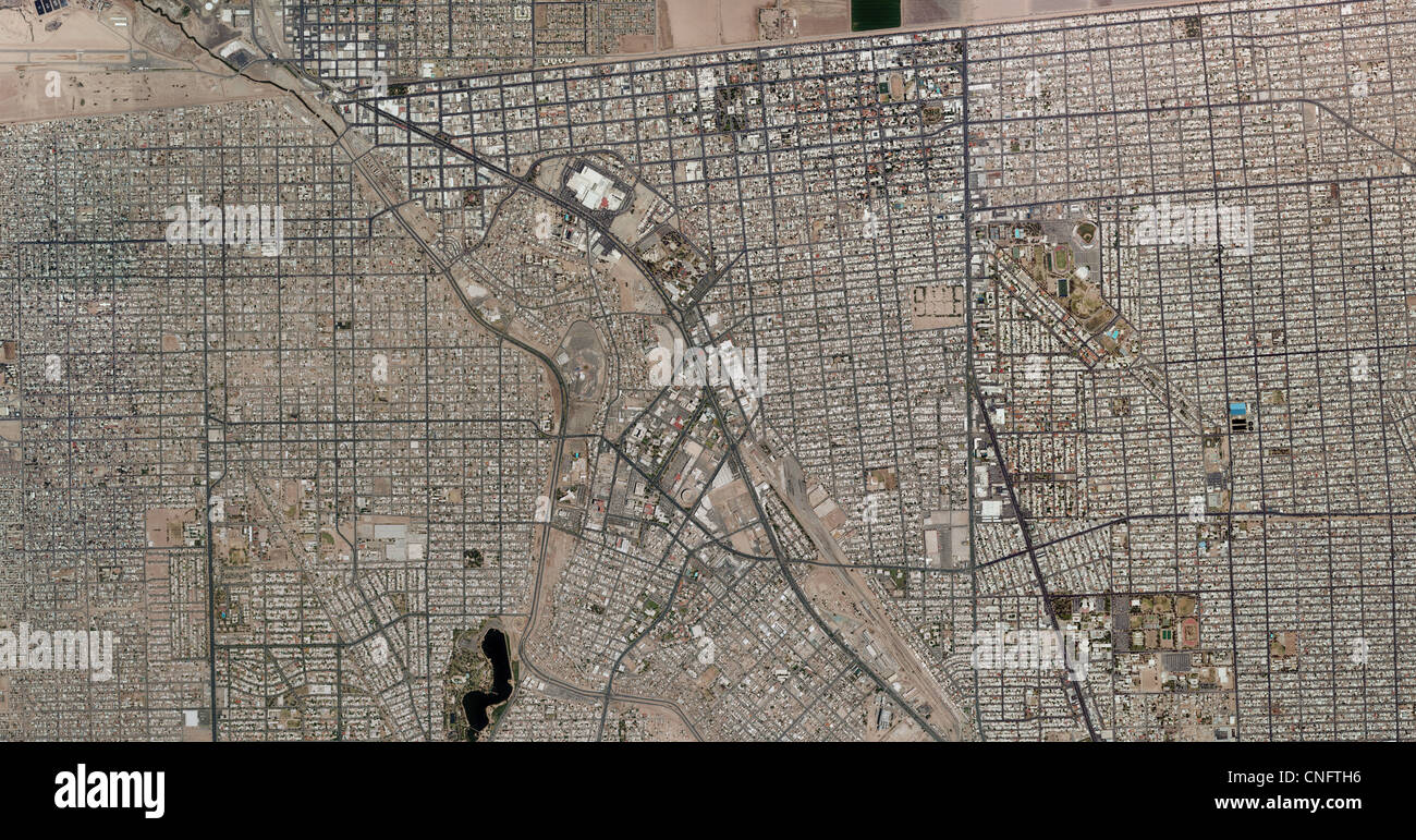aerial photo map of Calexico, Mexico Stock Photo Alamy