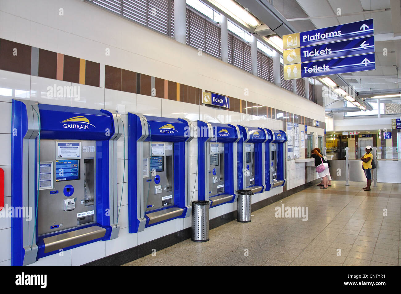 Ticket hall at Rhodesfield Gautrain Station, Rhodesfield, Kempton Stock