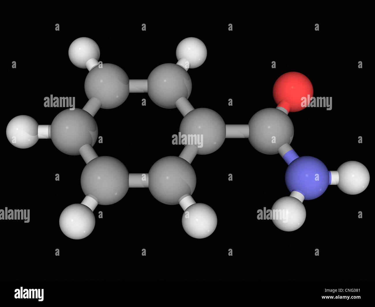 Benzamide molecule Stock Photo