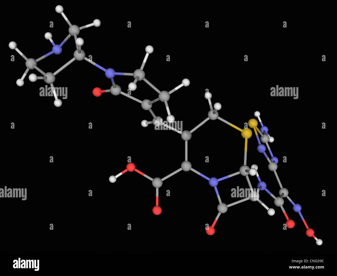 Ceftobiprole drug molecule Stock Photo