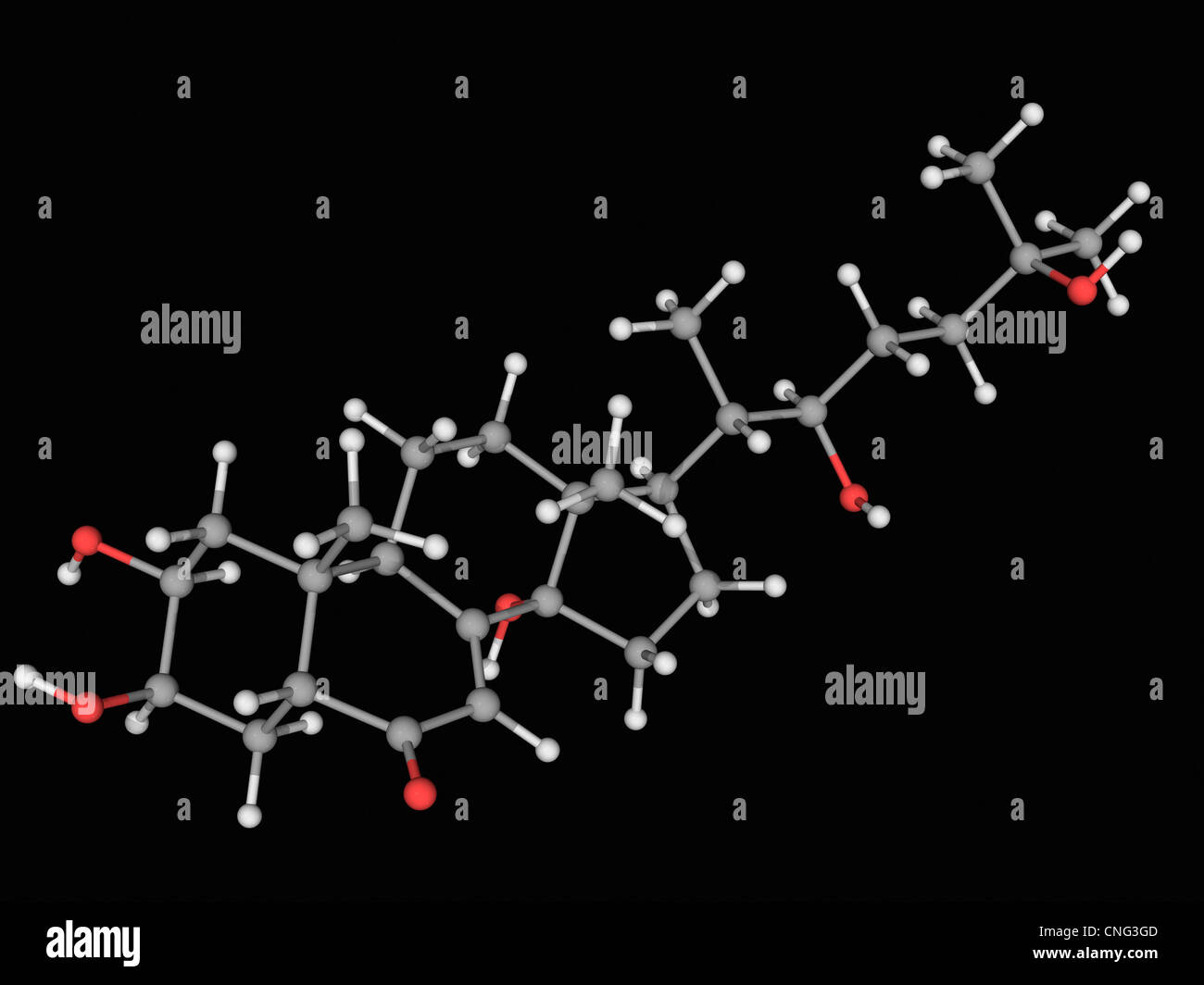 Ecdysone molecule Stock Photo