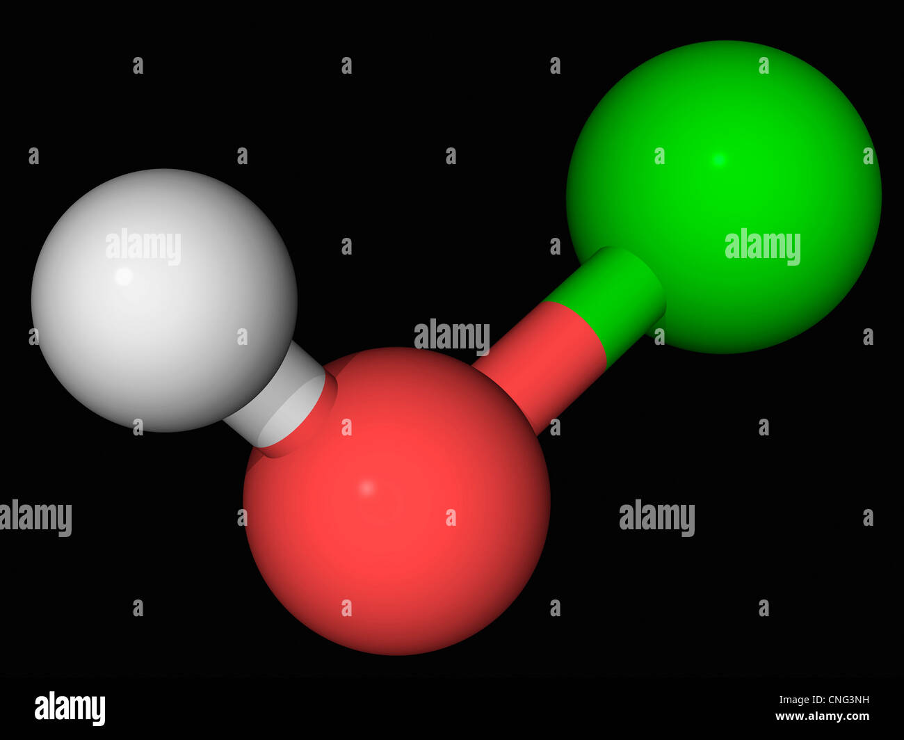Hypochlorous acid molecule Stock Photo Alamy