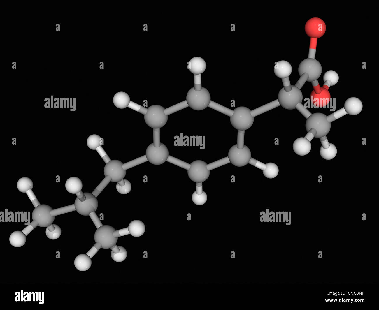 Ibuprofen drug molecule Stock Photo Alamy