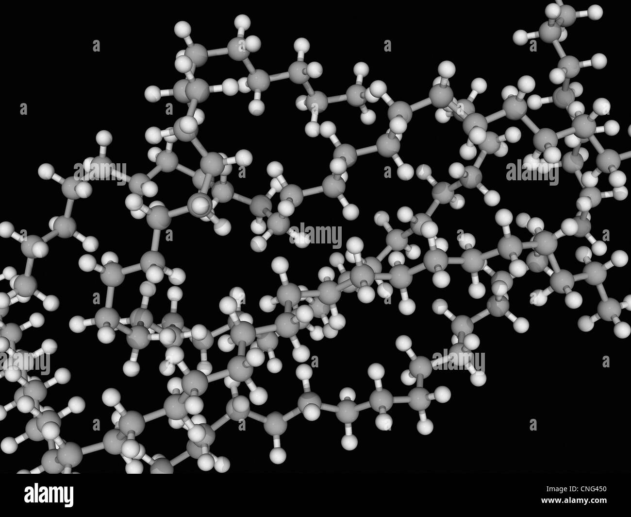 Polyethylene molecule Stock Photo