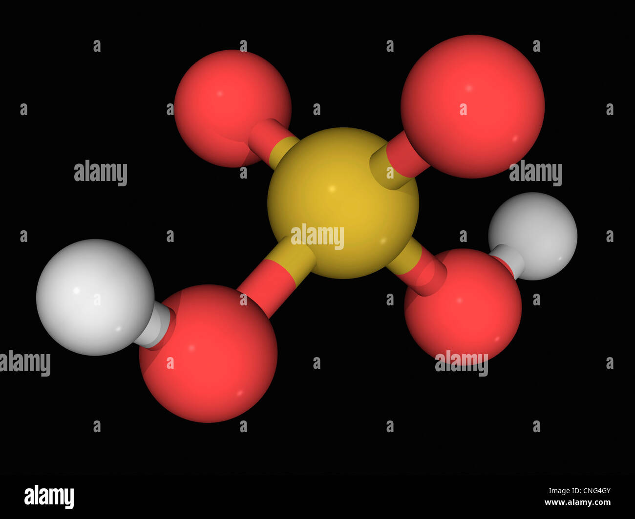 Sulfuric acid molecule Stock Photo Alamy