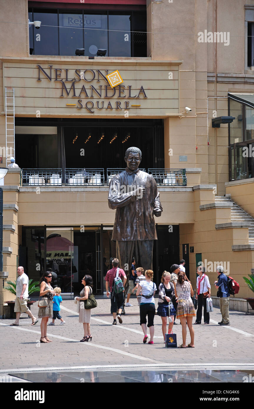 Nelson Mandela statue in Nelson Mandela Square, CBD, Sandton