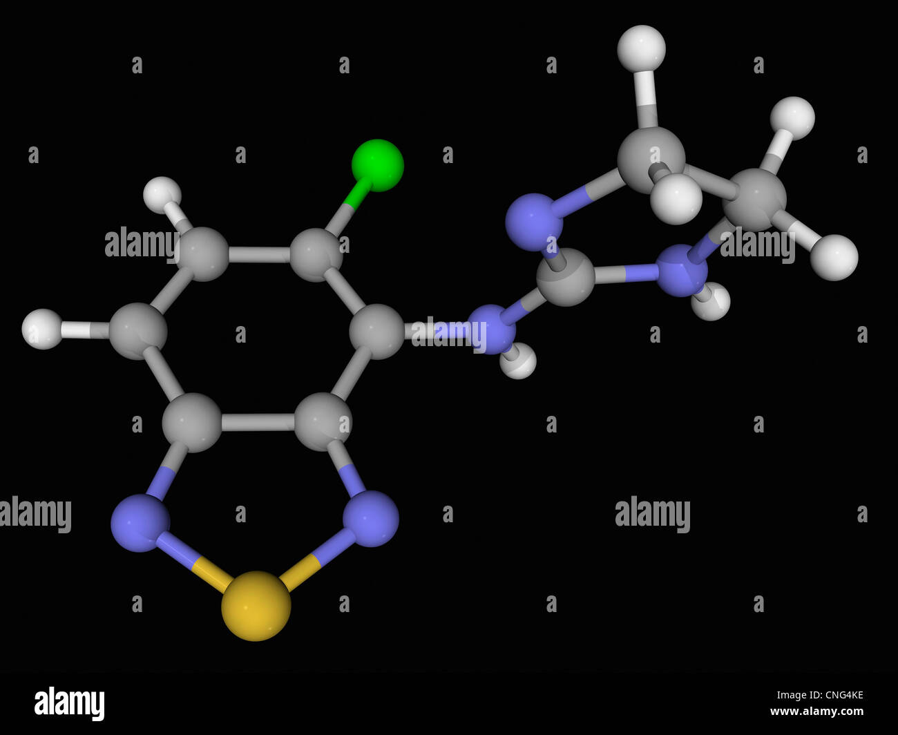 Tizanidine drug molecule Stock Photo - Alamy