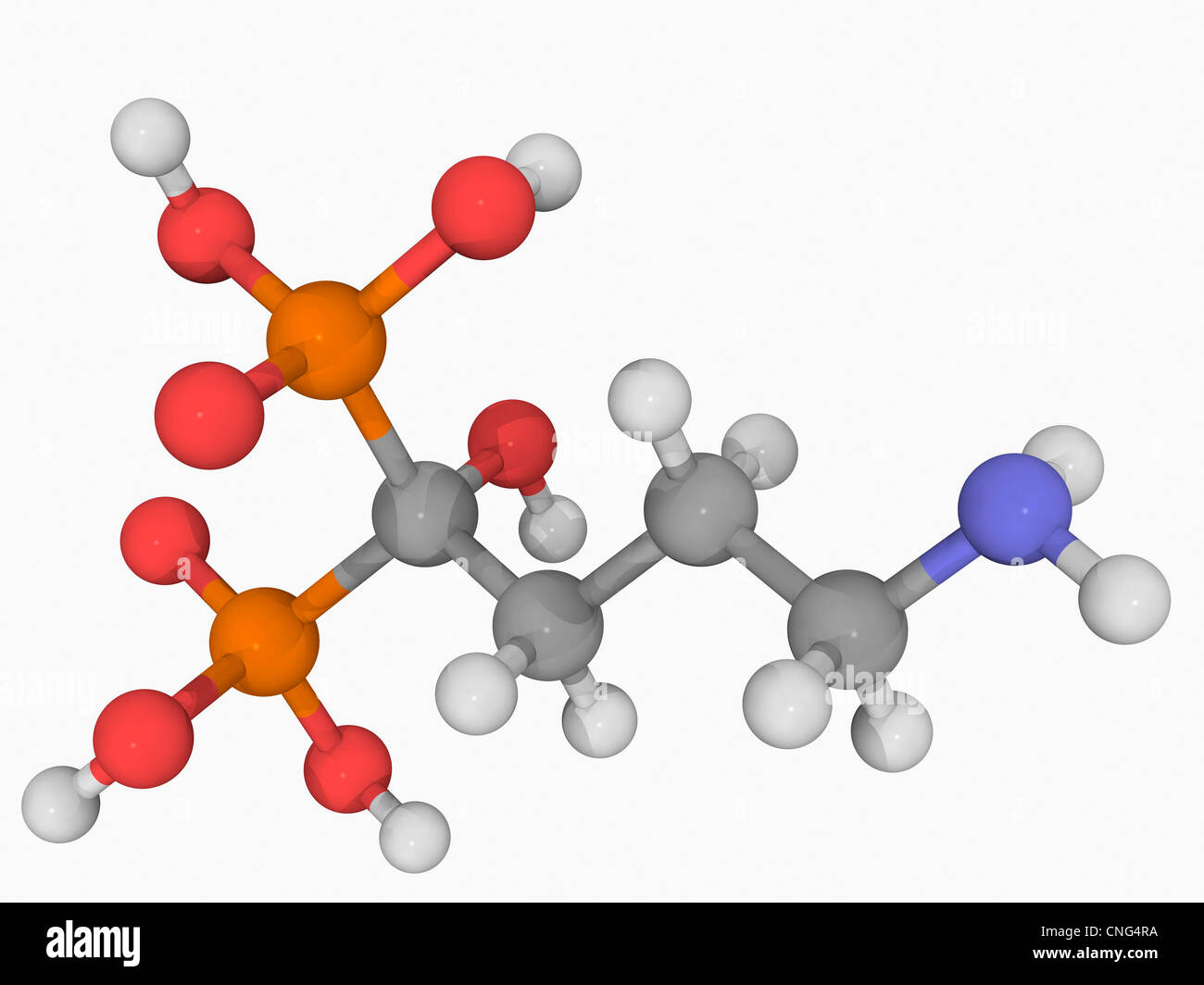 Alendronic acid drug molecule Stock Photo