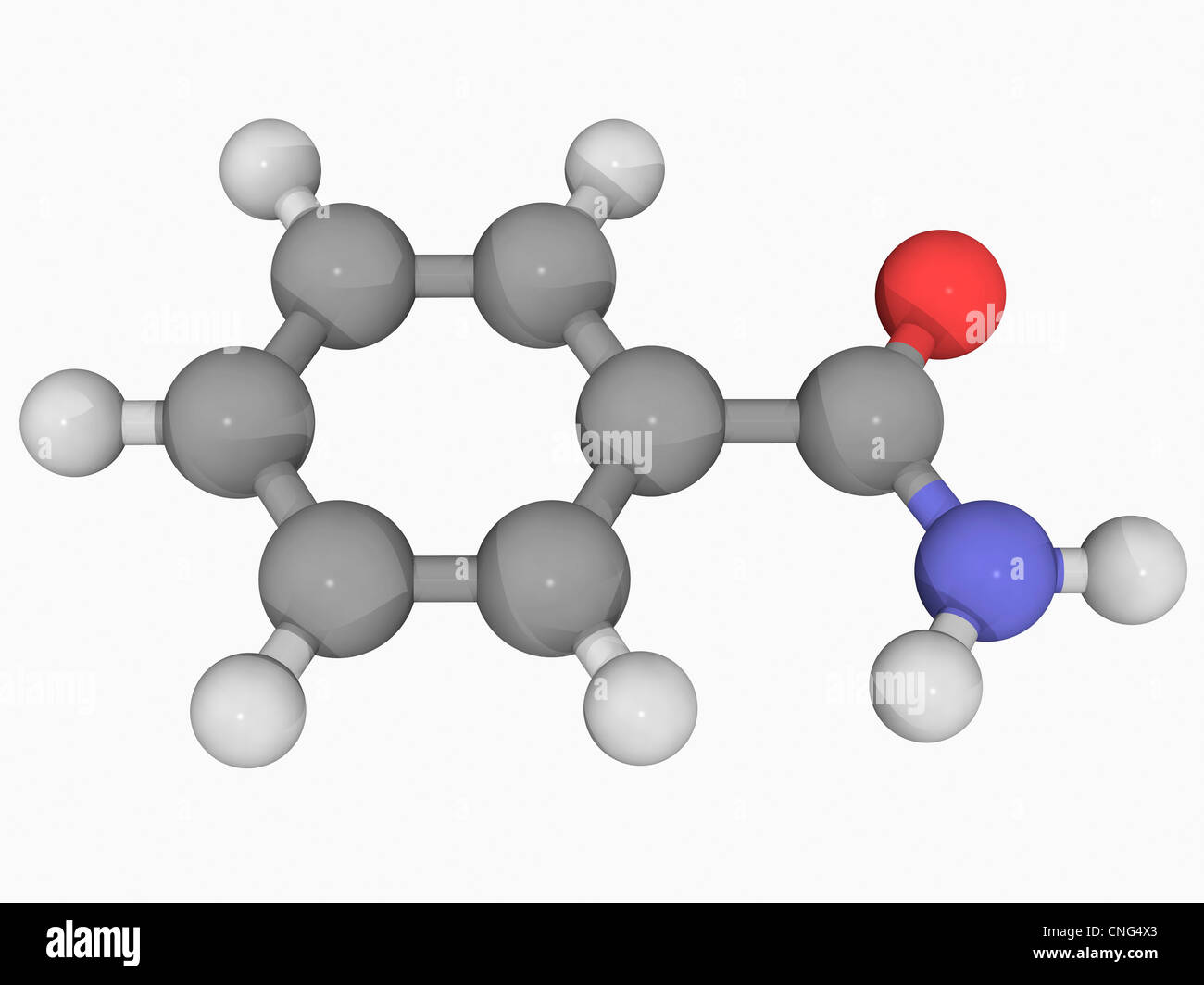 Benzamide molecule Stock Photo