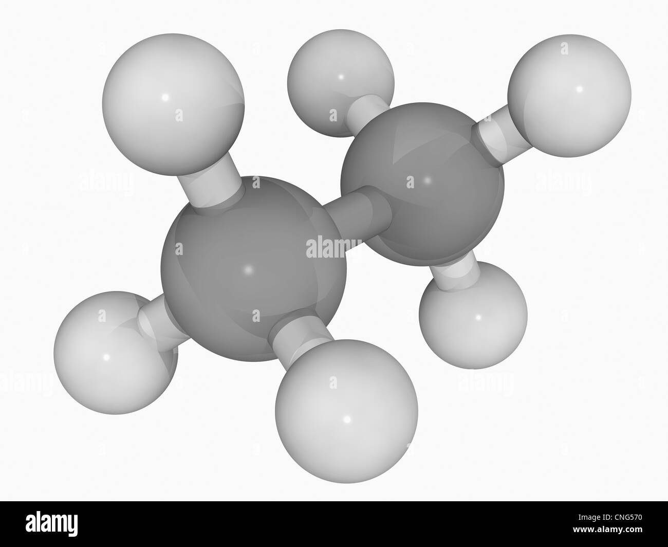 Ethane molecule Stock Photo