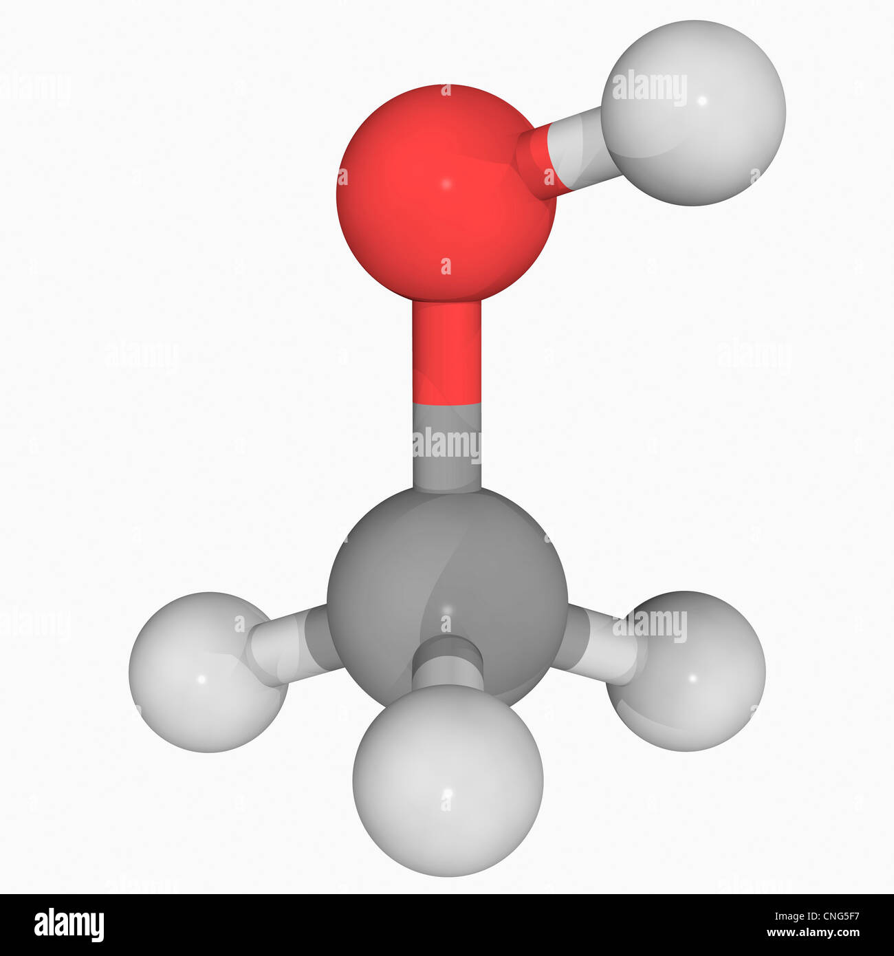 Methanol molecule Stock Photo