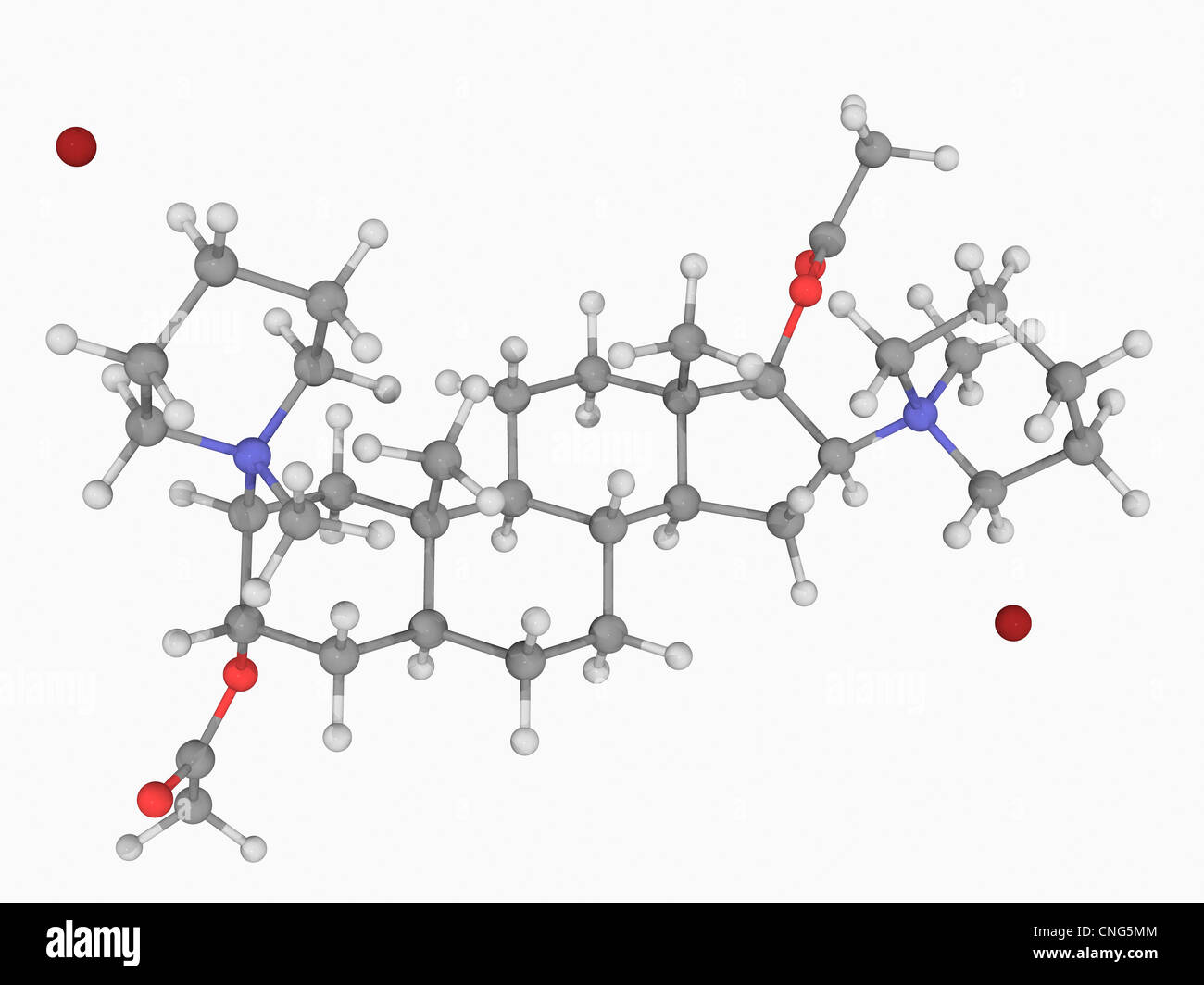 Pancuronium bromide drug molecule Stock Photo - Alamy