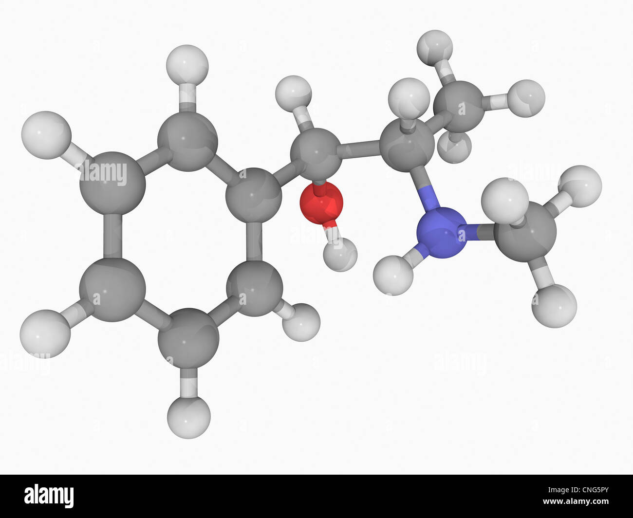 Pseudoephedrine drug molecule Stock Photo