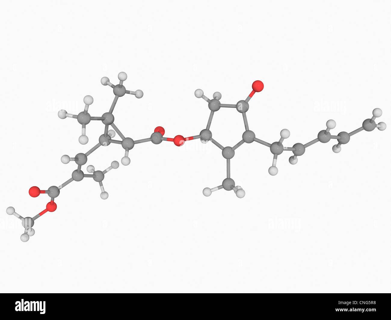 Pyrethrin II insecticide molecule Stock Photo