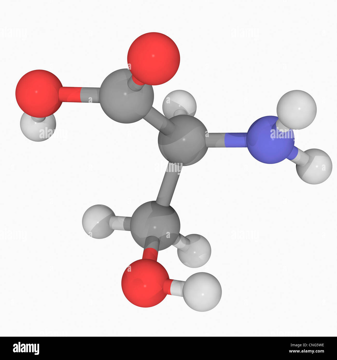 Serine molecule Stock Photo