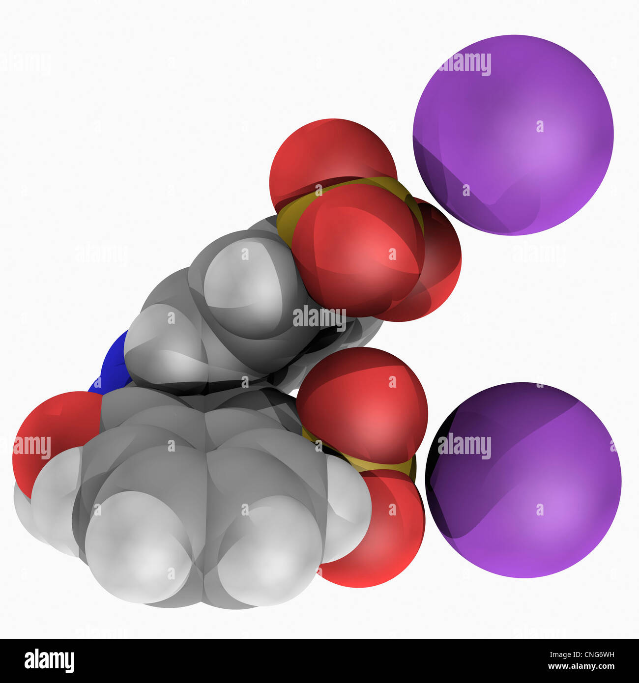 Azorubine molecule Stock Photo